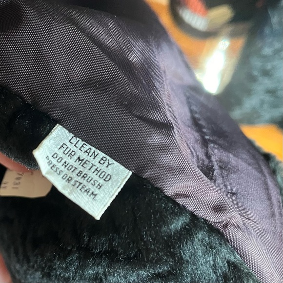 Vintage Textured Faux Fur Coat Sz L/Xl - Picture 4 of 10